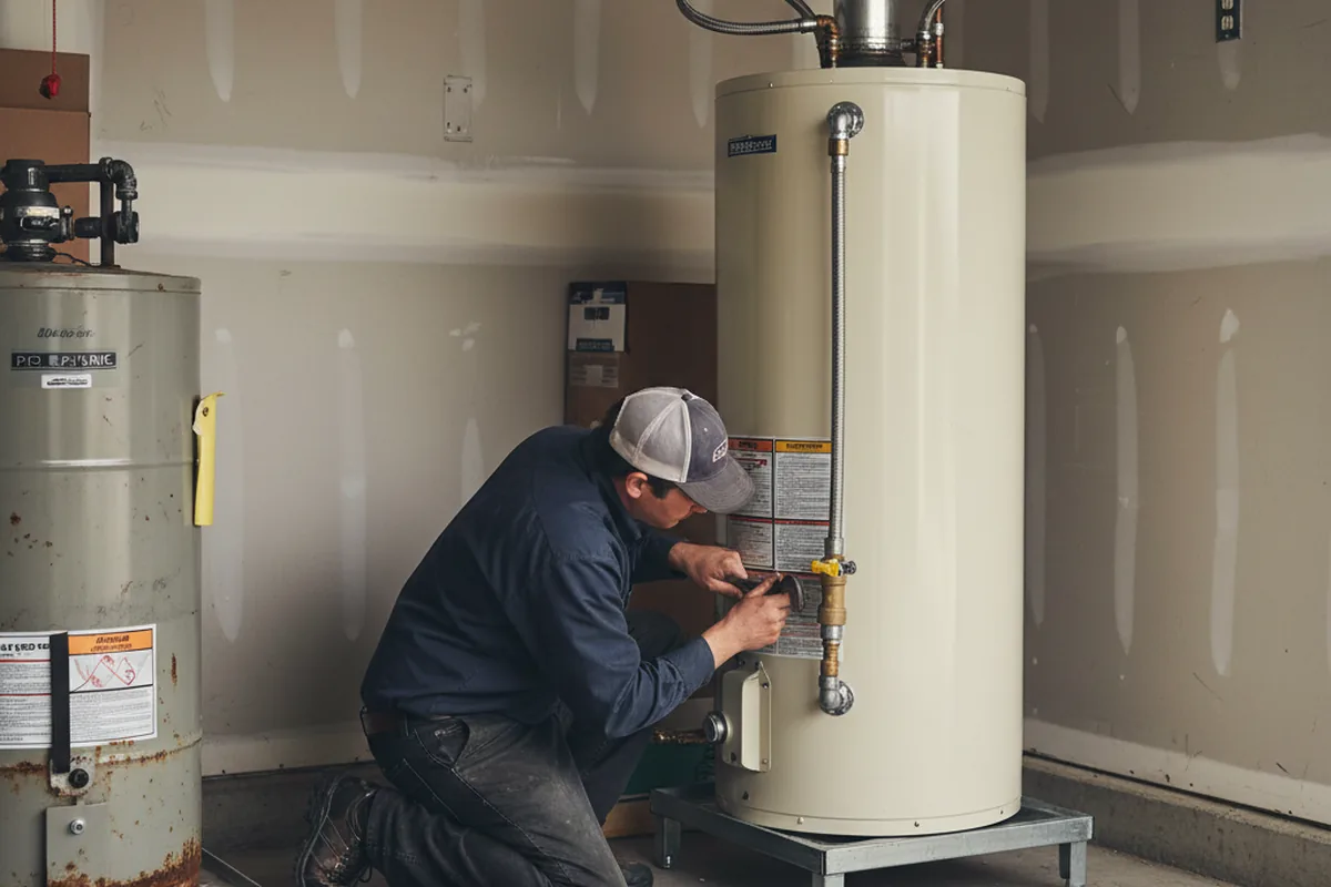 Water heater and shutoff valve replacement in Newhall
